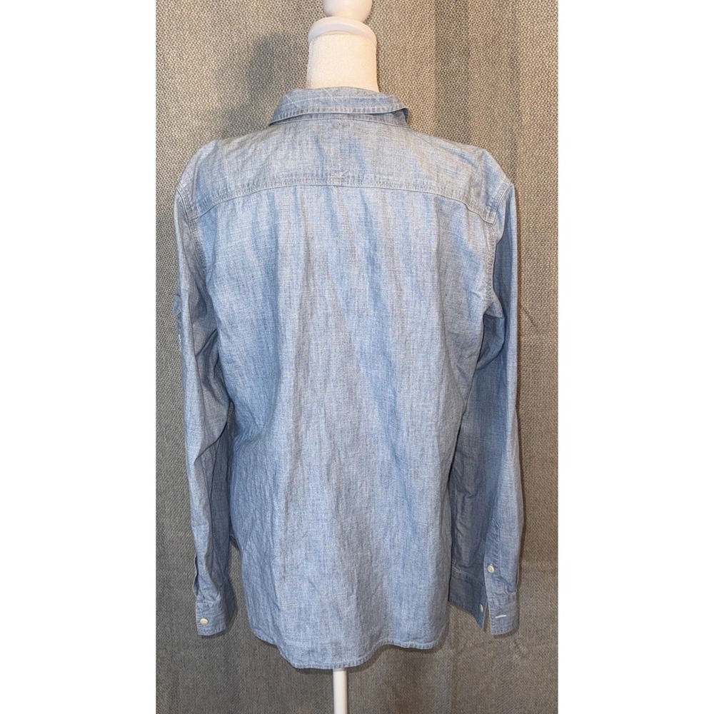 Lauren Jeans Co Ralph Lauren Shirt Women XL Blue Chambray Blouse Cowgirl Vintage - Picture 4 of 10